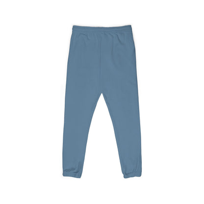 Gothic Script Sweatpants — Light Blue Fleece Joggers