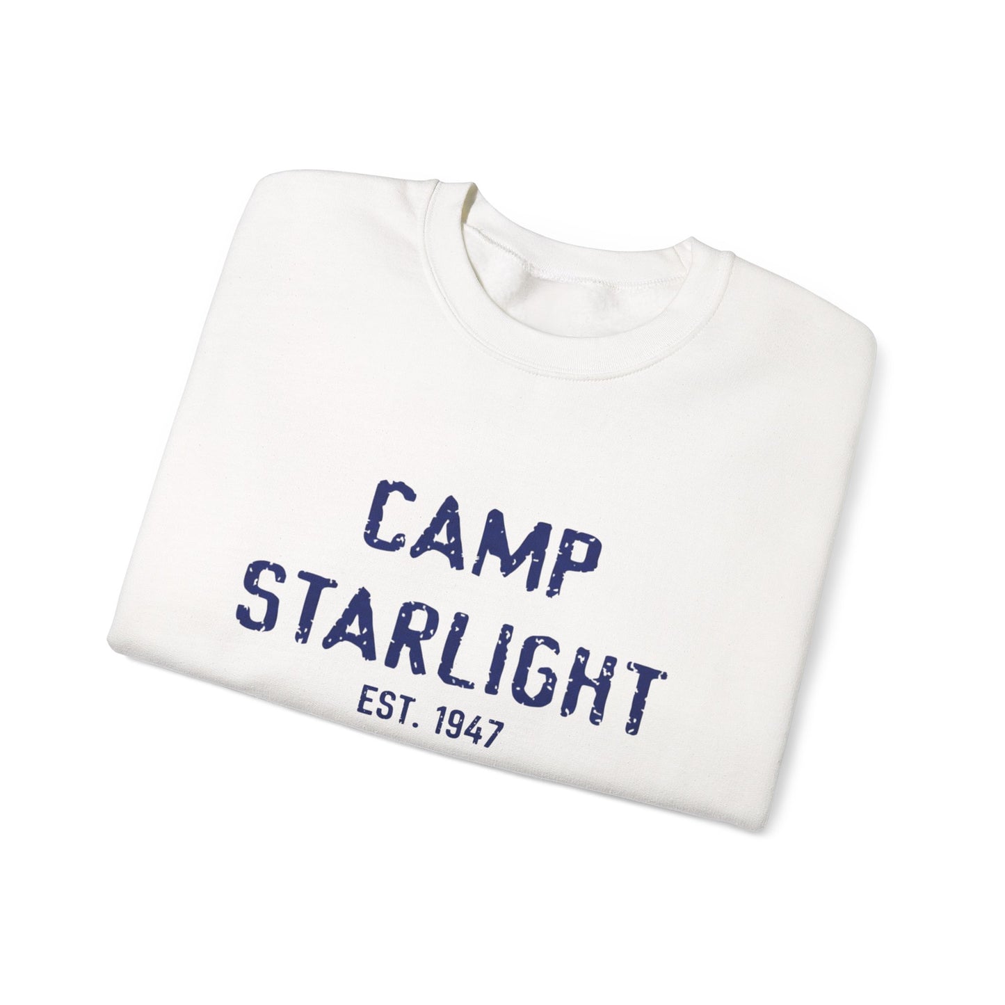 Camp Starlight Crewneck Sweatshirt — Cozy Retro Camp Graphic Pullover