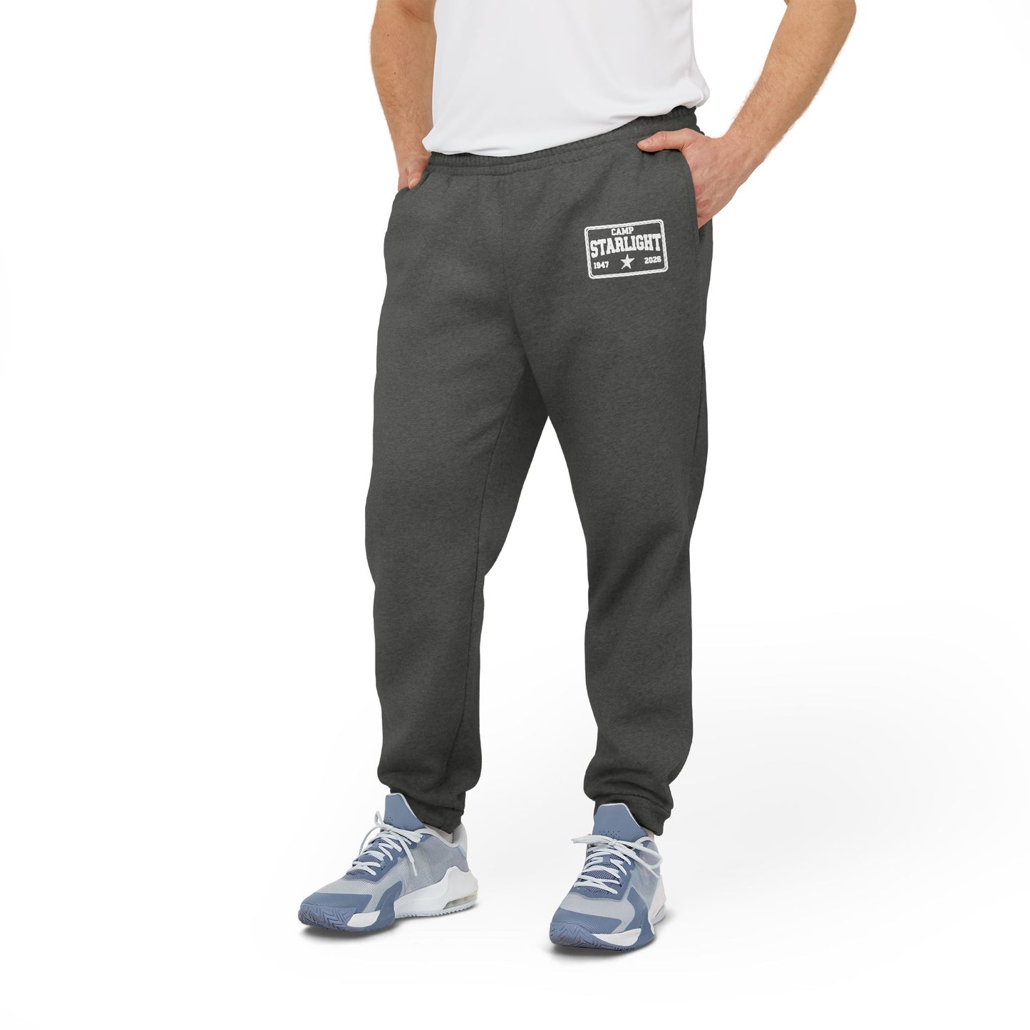 Adidas Fleece Joggers – Retro Cassette Logo Sweatpants