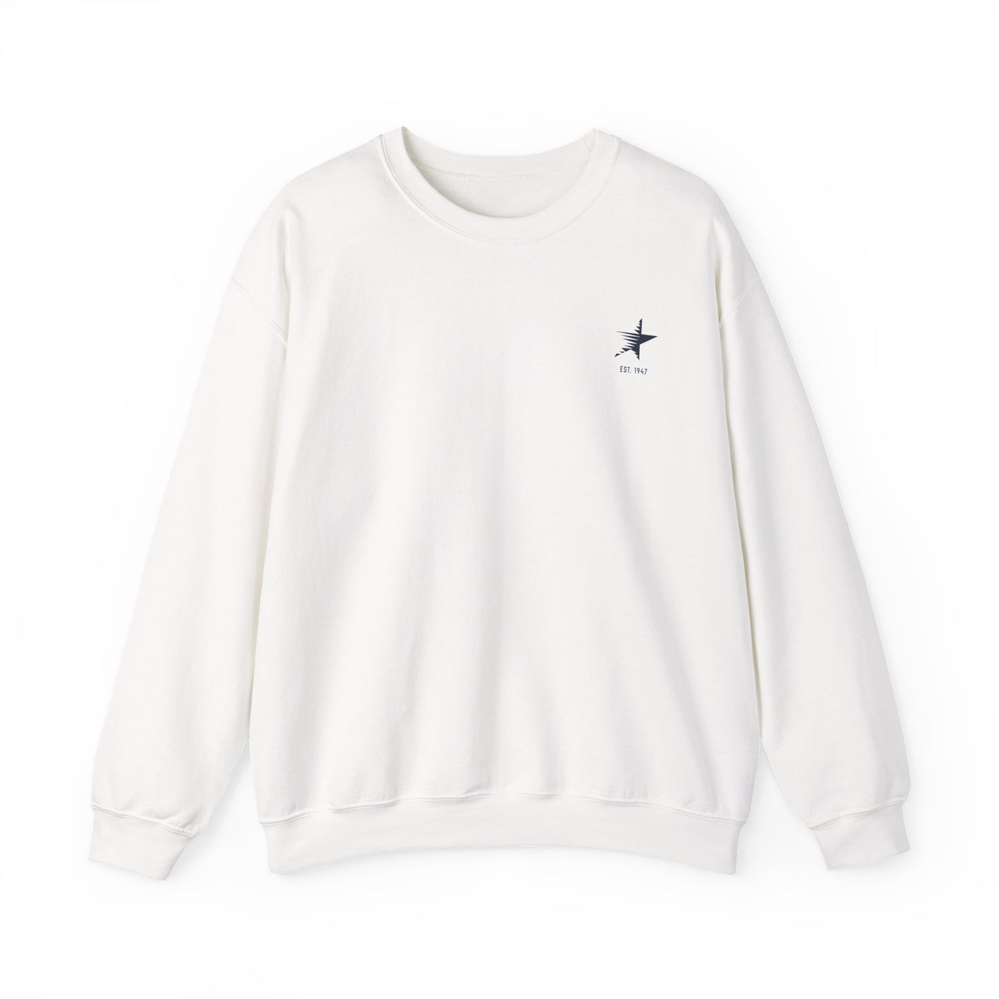 Starlight Crewneck Sweatshirt — Minimal Retro Chest Logo