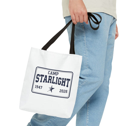 Camp Starlight Tote Bag — Vintage Camp Badge 1947–2026 Beach & Festival Tote