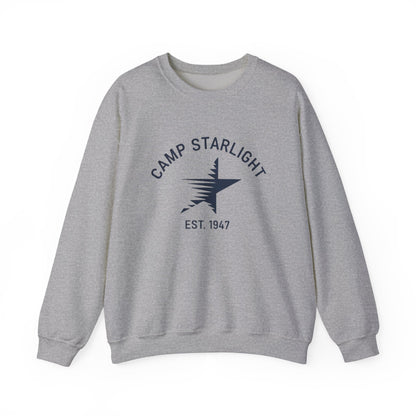 Camp Starlight Crewneck Sweatshirt — Vintage Camp Graphic, Established 1947