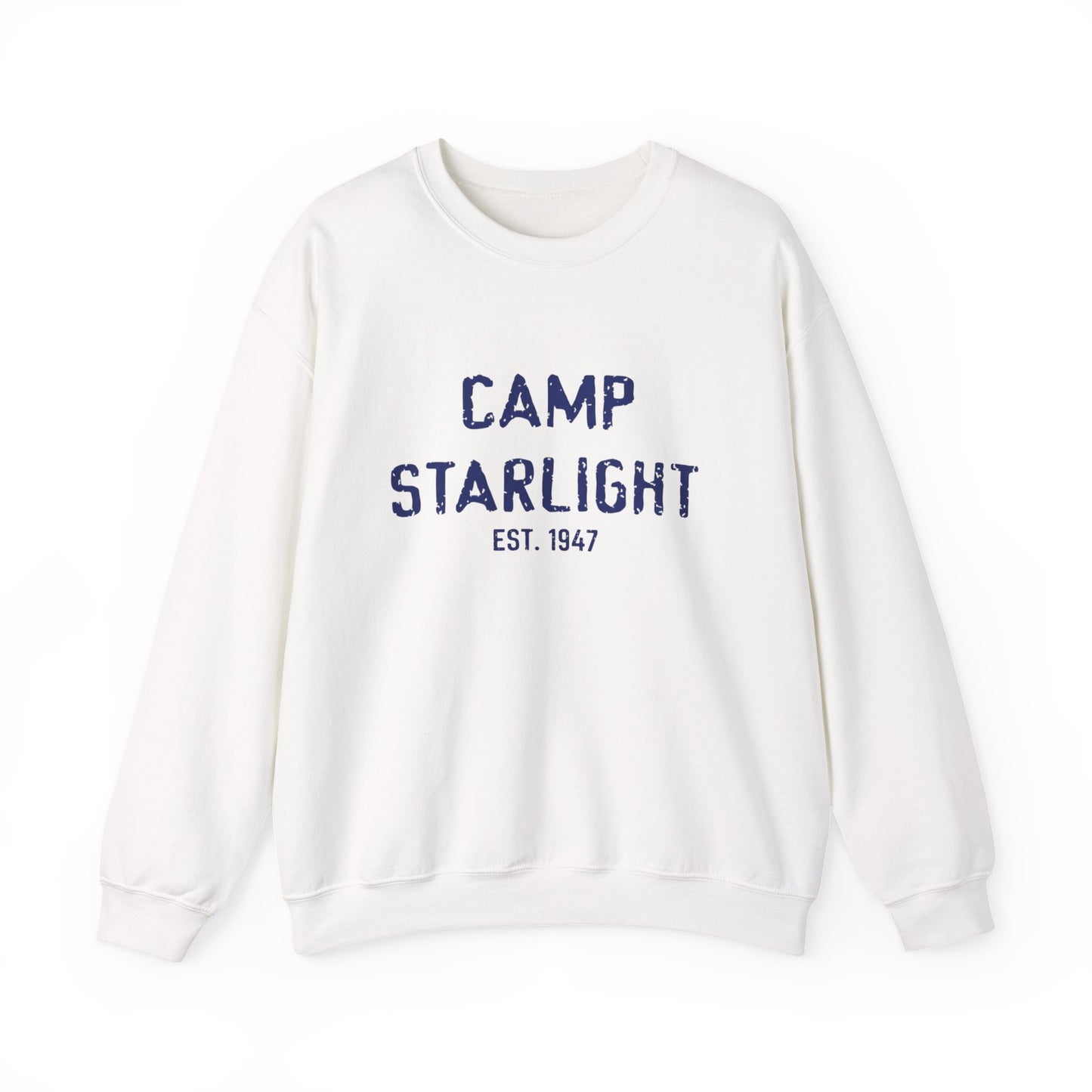 Camp Starlight Crewneck Sweatshirt — Cozy Retro Camp Graphic Pullover