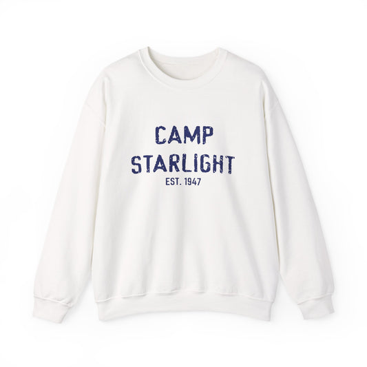 Camp Starlight Crewneck Sweatshirt — Cozy Retro Camp Graphic Pullover