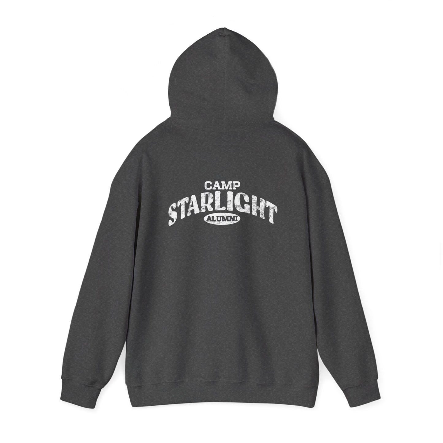 White 'overnight' Distressed Logo Hoodie – Casual Vintage Streetwear Pullover