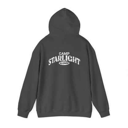 White 'overnight' Distressed Logo Hoodie – Casual Vintage Streetwear Pullover