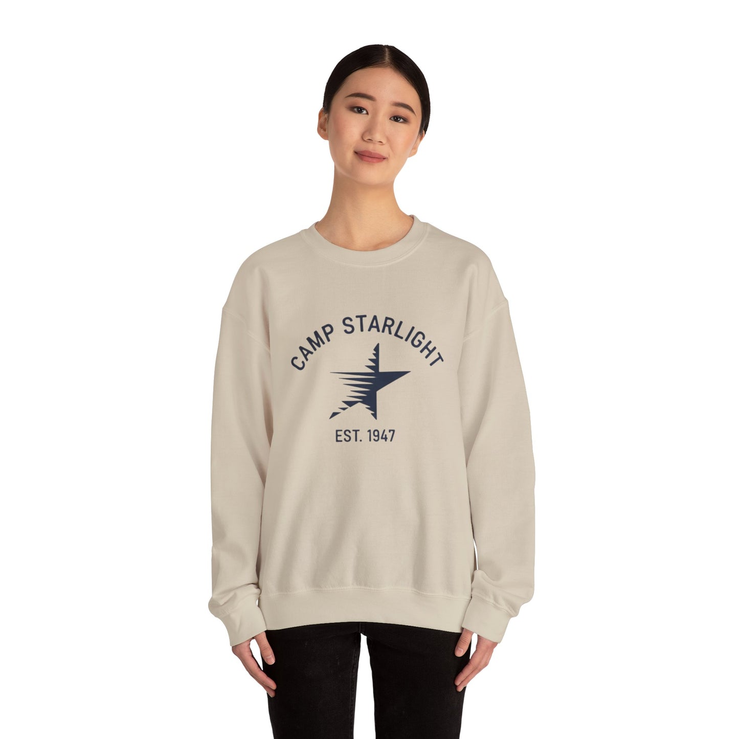 Camp Starlight Crewneck Sweatshirt — Vintage Camp Graphic, Established 1947