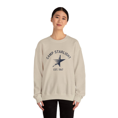 Camp Starlight Crewneck Sweatshirt — Vintage Camp Graphic, Established 1947