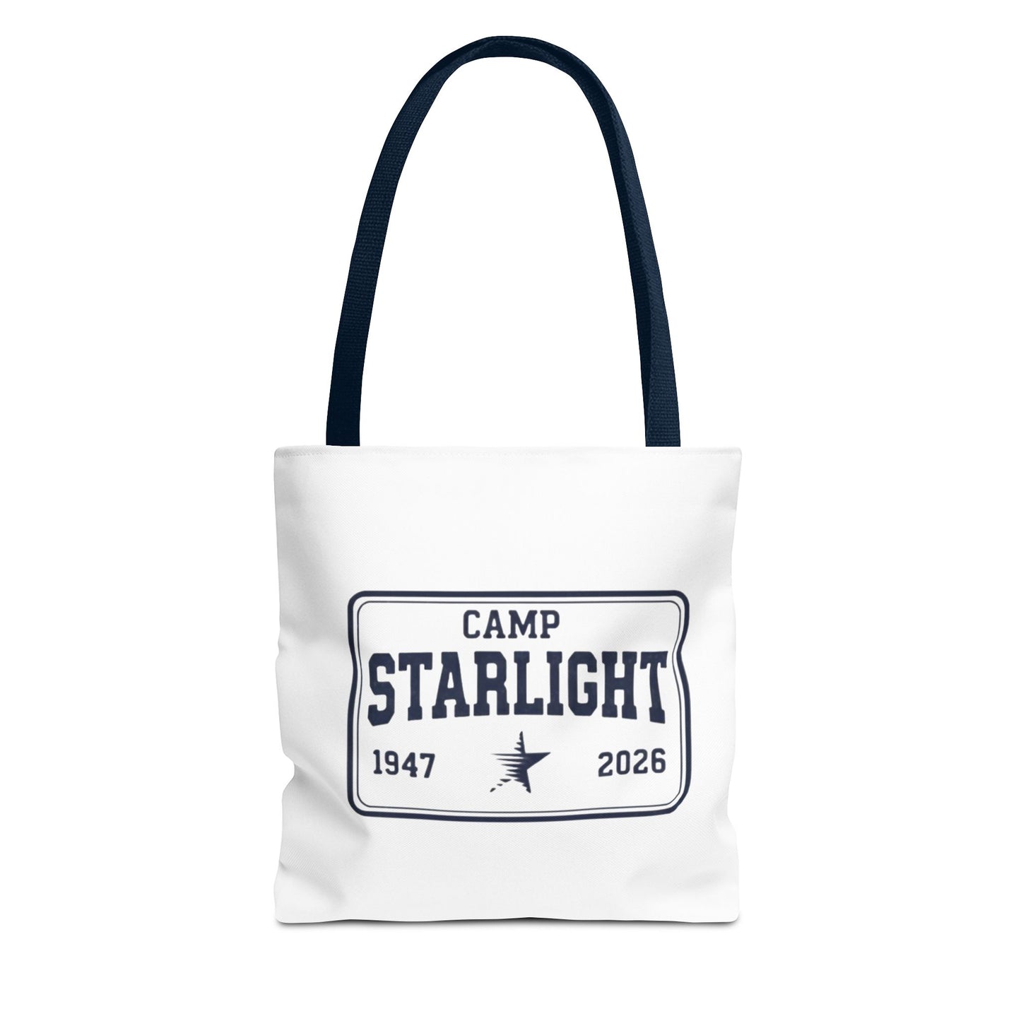 Camp Starlight Tote Bag — Vintage Camp Badge 1947–2026 Beach & Festival Tote