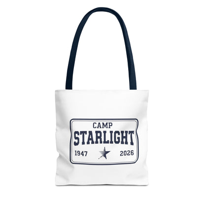 Camp Starlight Tote Bag — Vintage Camp Badge 1947–2026 Beach & Festival Tote