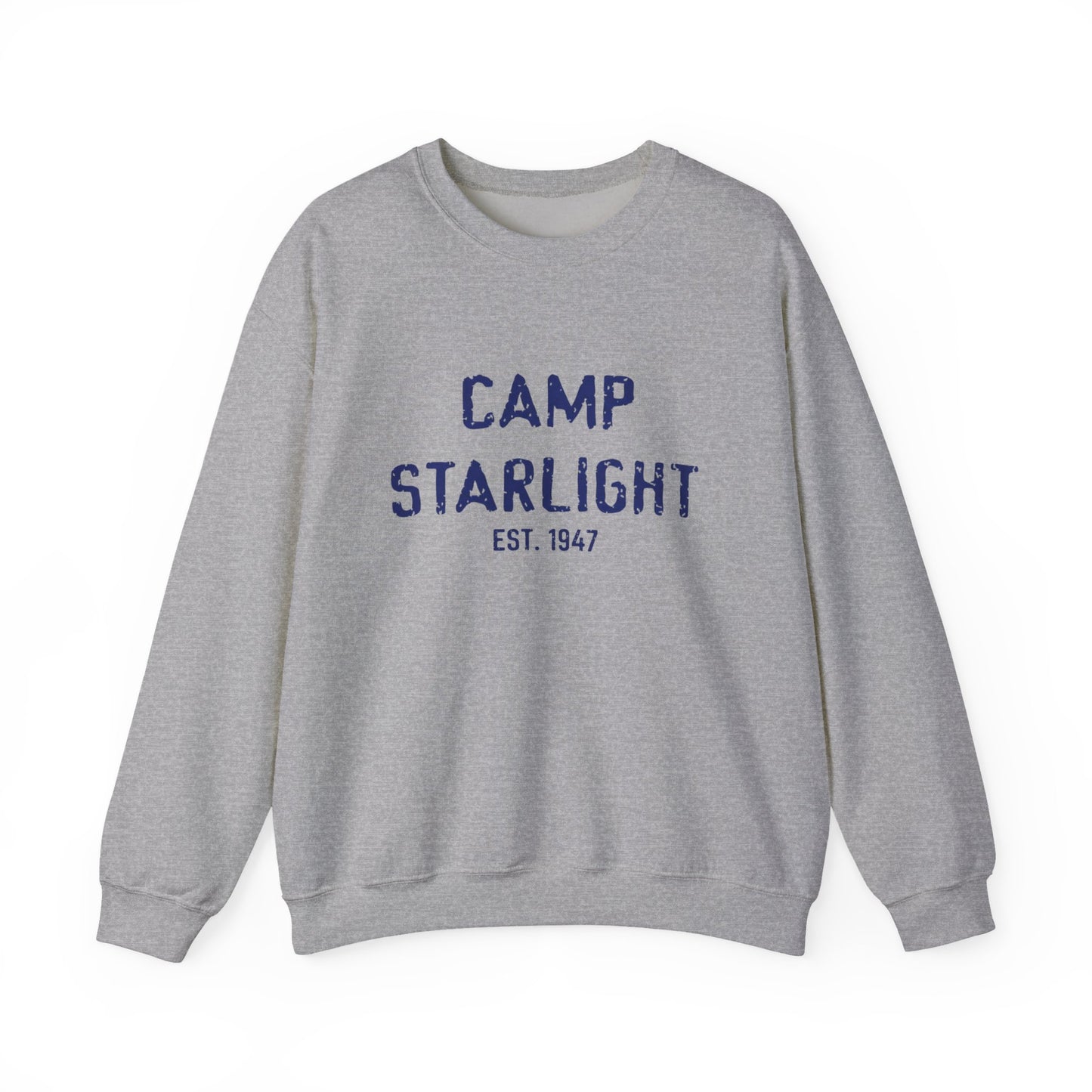 Camp Starlight Crewneck Sweatshirt — Cozy Retro Camp Graphic Pullover