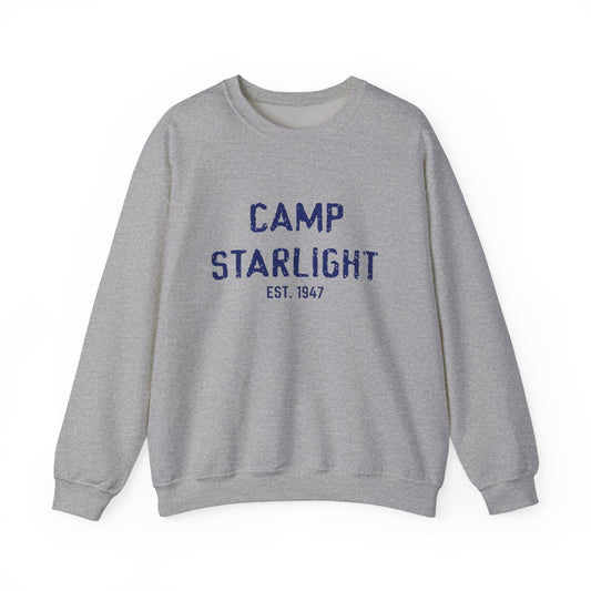 Camp Starlight Crewneck Sweatshirt — Cozy Retro Camp Graphic Pullover